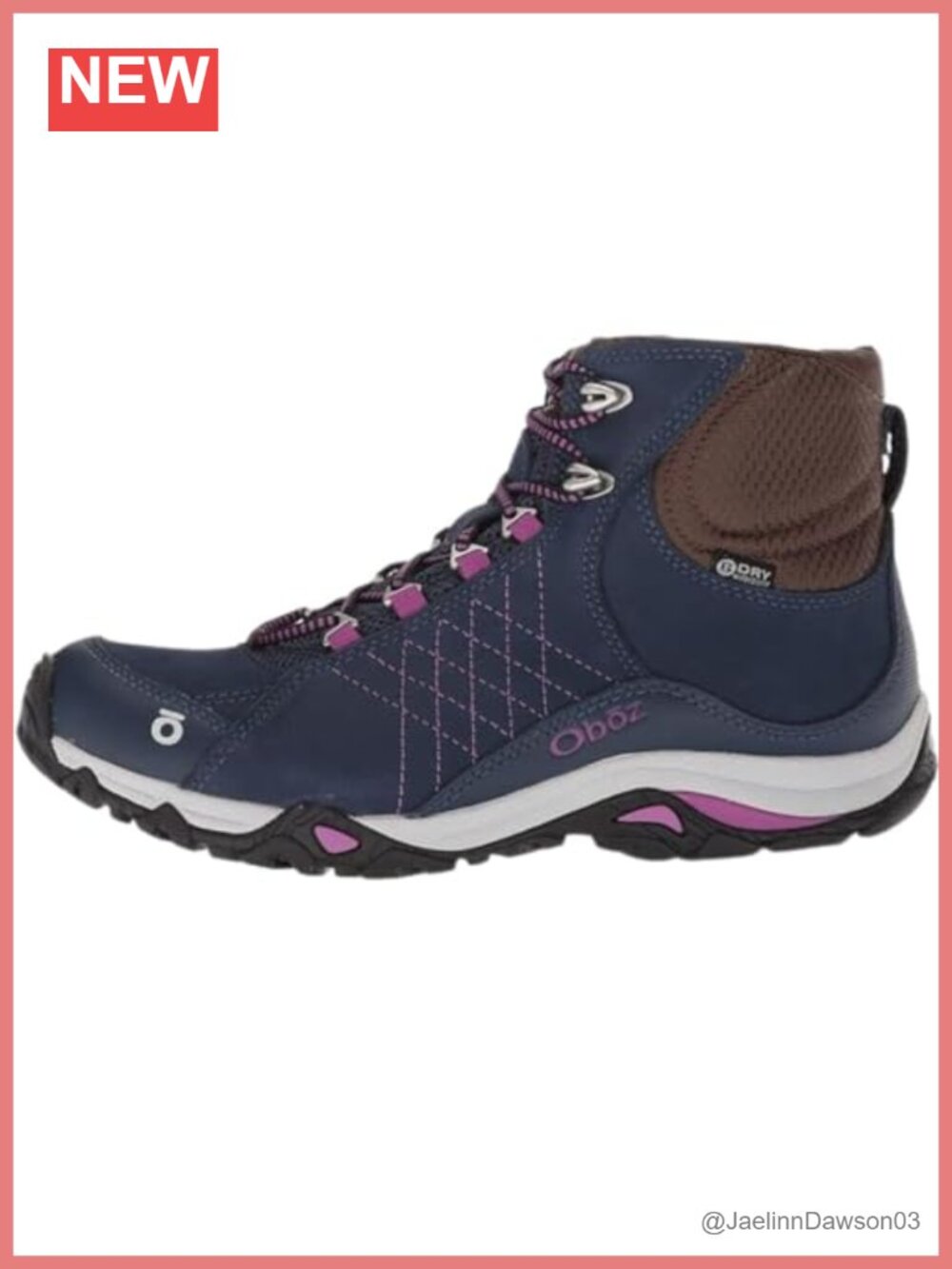 Waterproof Nubuck Leather Mid-Cut Hiking Boots for Women